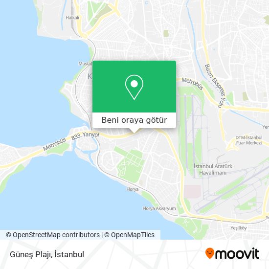 Güneş Plajı harita