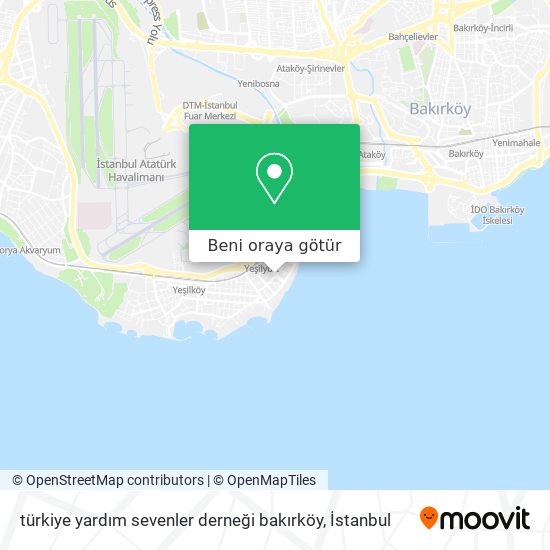 türkiye yardım sevenler derneği bakırköy harita