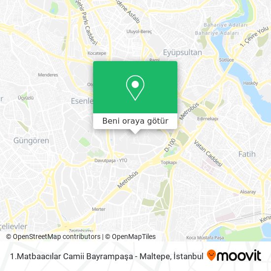 1.Matbaacılar Camii Bayrampaşa - Maltepe harita