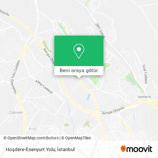 Hoşdere-Esenyurt Yolu harita