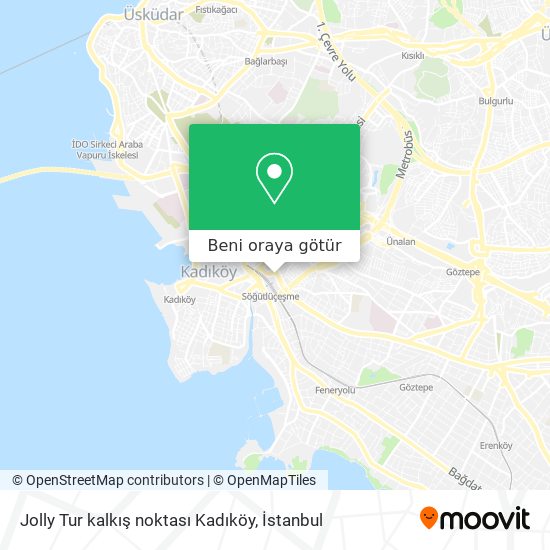 Jolly Tur kalkış noktası Kadıköy harita