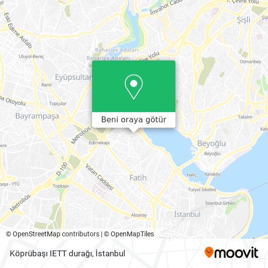 Köprübaşı IETT durağı harita