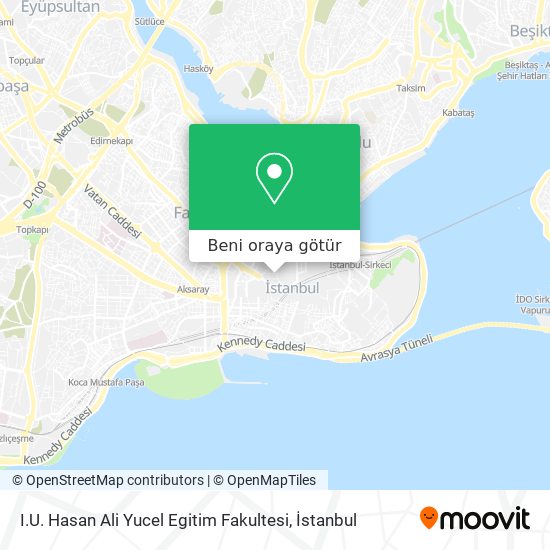 I.U. Hasan Ali Yucel Egitim Fakultesi harita