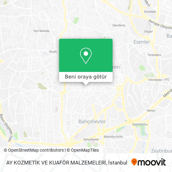 AY KOZMETİK VE KUAFÖR MALZEMELERİ harita