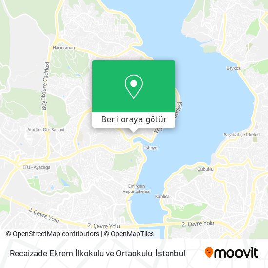 Recaizade Ekrem İlkokulu ve Ortaokulu harita