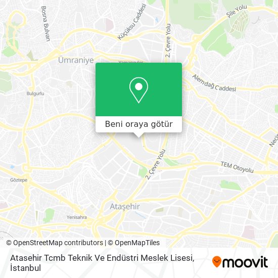 Atasehir Tcmb Teknik Ve Endüstri Meslek Lisesi harita