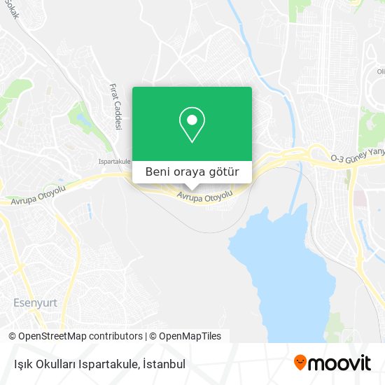 Işık Okulları Ispartakule harita