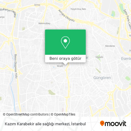 Kazım Karabekir aile sağlığı merkezi harita