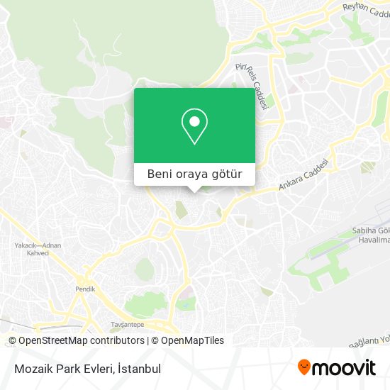 Mozaik Park Evleri harita