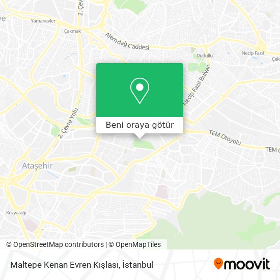 Maltepe Kenan Evren Kışlası harita