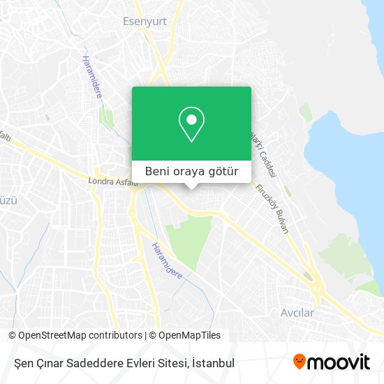 Şen Çınar Sadeddere Evleri Sitesi harita