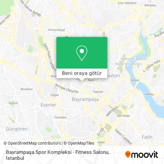 Bayrampaşa Spor Kompleksi  - Fitness Salonu harita