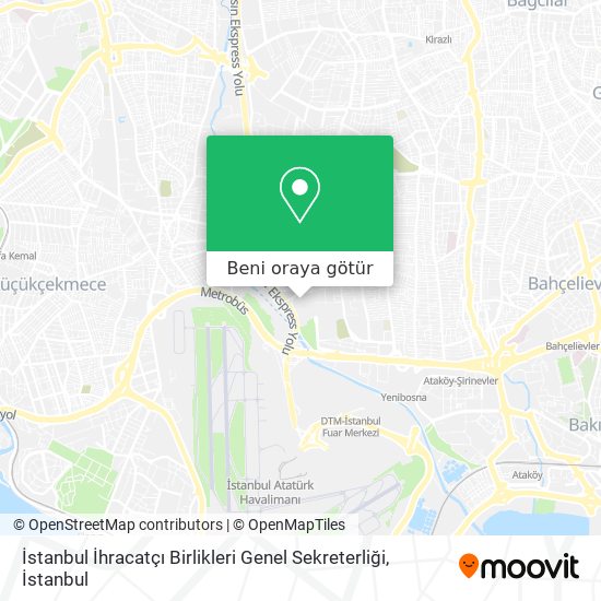 İstanbul İhracatçı Birlikleri Genel Sekreterliği harita