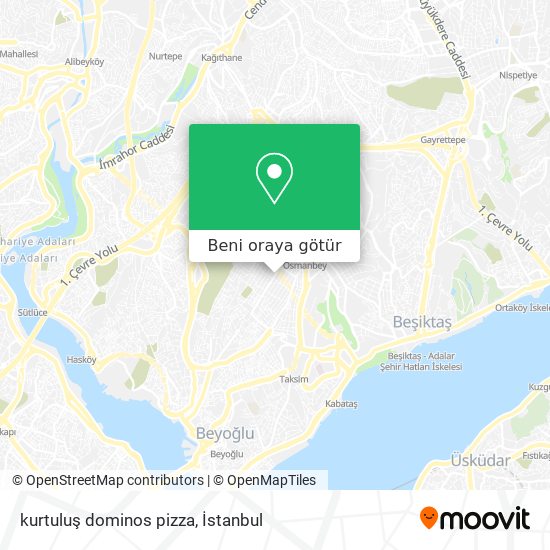 kurtuluş dominos pizza harita