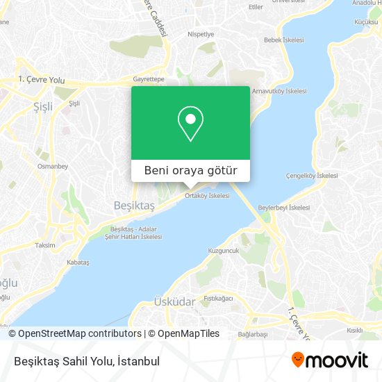 Beşiktaş Sahil Yolu harita