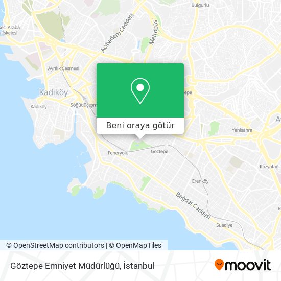 Göztepe Emniyet Müdürlüğü harita