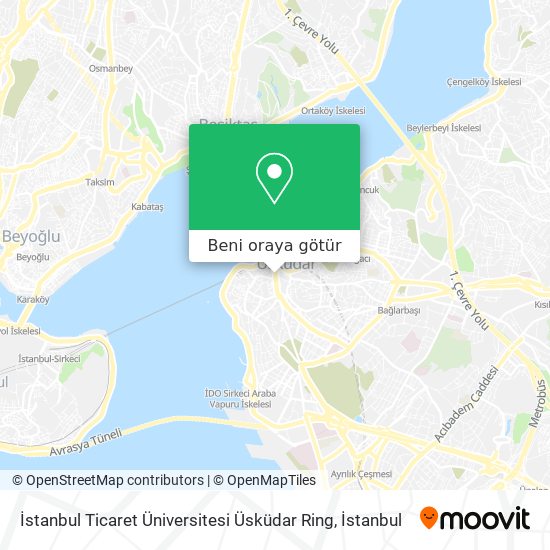 İstanbul Ticaret Üniversitesi Üsküdar Ring harita