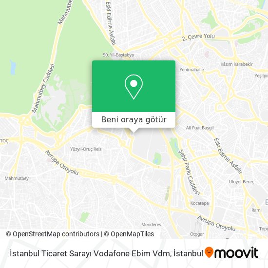 İstanbul Ticaret Sarayı Vodafone Ebim Vdm harita