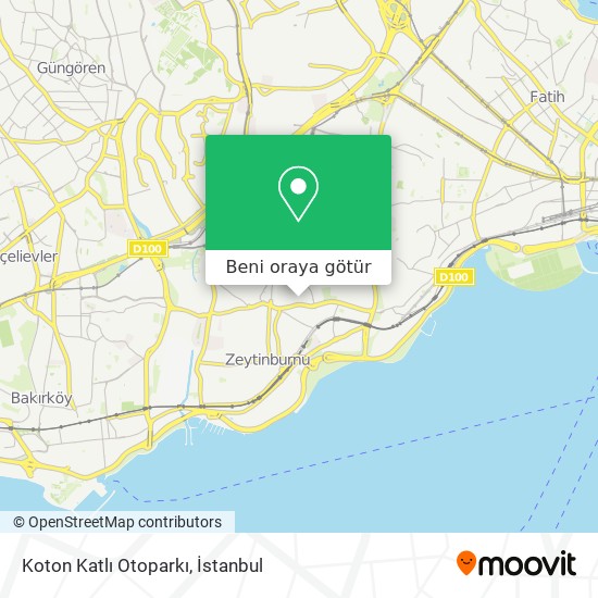 Koton Katlı Otoparkı harita