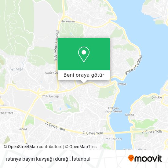 istinye bayırı kavşağı durağı harita