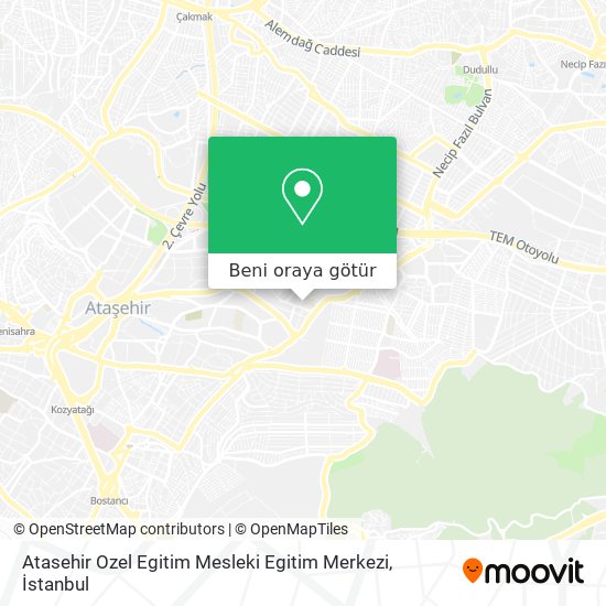 Atasehir Ozel Egitim Mesleki Egitim Merkezi harita