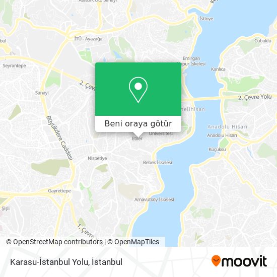 Karasu-İstanbul Yolu harita