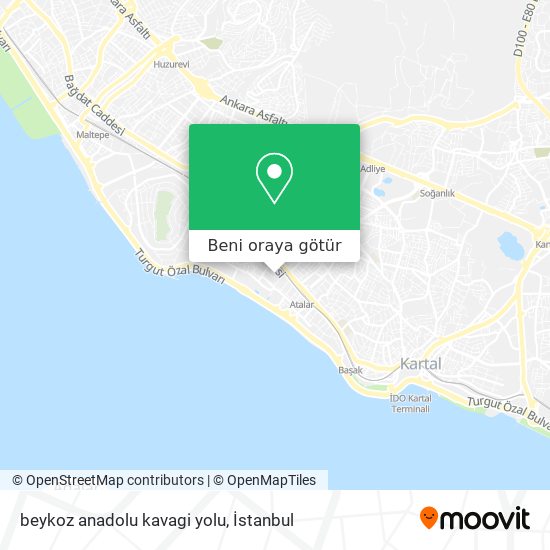 beykoz anadolu kavagi yolu harita