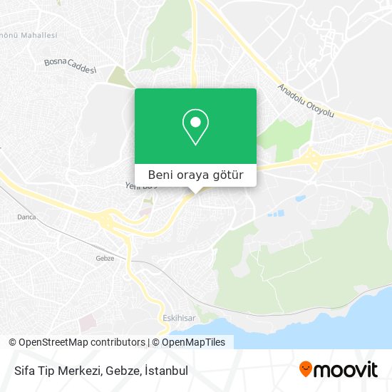 Sifa Tip Merkezi, Gebze harita