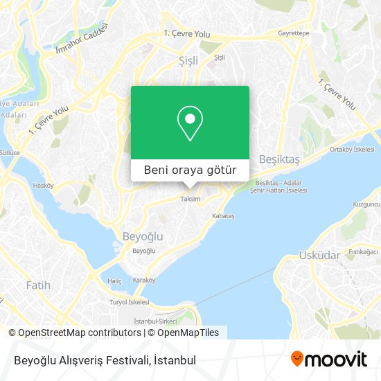 Beyoğlu Alışveriş Festivali harita