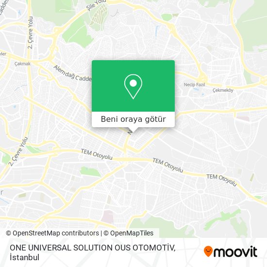 ONE UNIVERSAL SOLUTION OUS OTOMOTİV harita