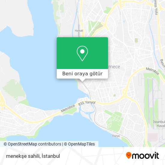 menekşe sahili harita