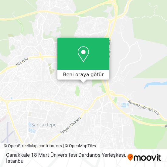 Çanakkale 18 Mart Üniversitesi Dardanos Yerleşkesi harita
