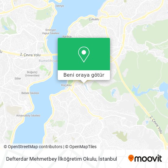 Defterdar Mehmetbey İlköğretim Okulu harita