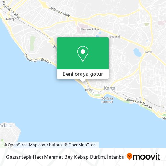 Gaziantepli Hacı Mehmet Bey Kebap Dürüm harita