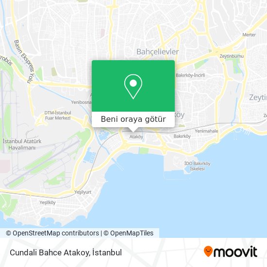 Cundali Bahce Atakoy harita