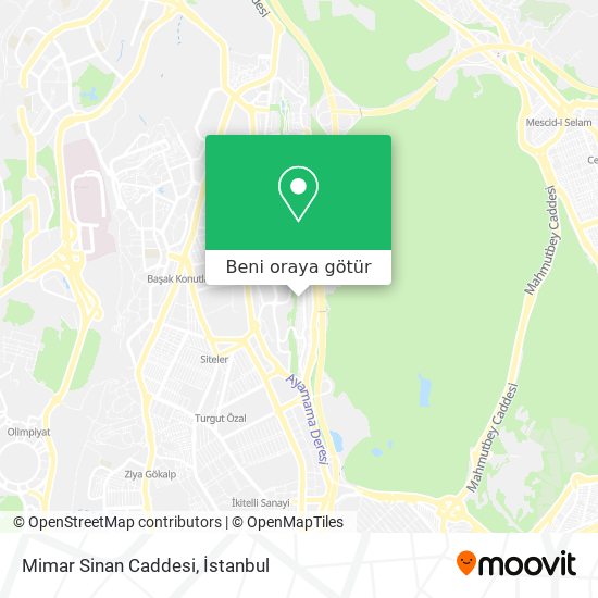 Mimar Sinan Caddesi harita