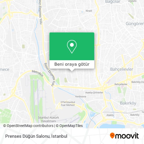 Prenses Düğün Salonu harita