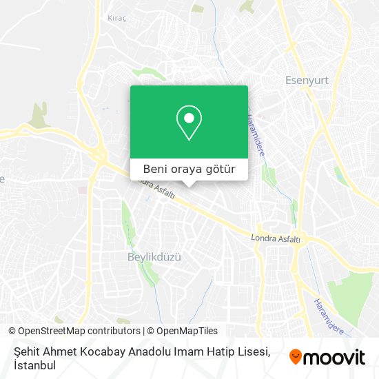 Şehit Ahmet Kocabay Anadolu Imam Hatip Lisesi harita