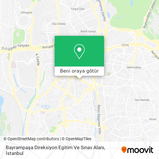 Bayrampaşa Direksiyon Egitim Ve Sınav Alanı harita