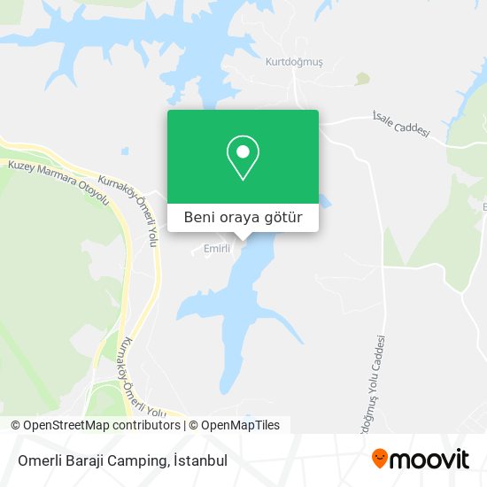 Omerli Baraji Camping harita