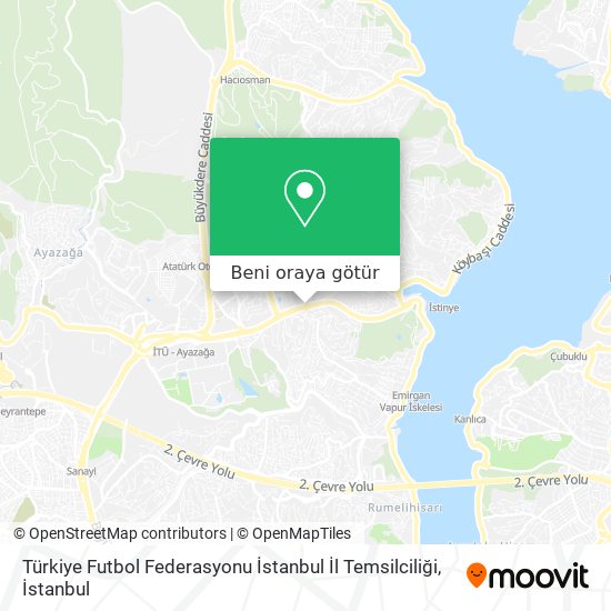 Türkiye Futbol Federasyonu İstanbul İl Temsilciliği harita