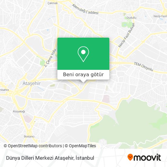 Dünya Dilleri Merkezi Ataşehir harita