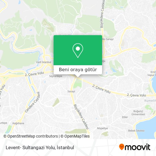 Levent- Sultangazi Yolu harita
