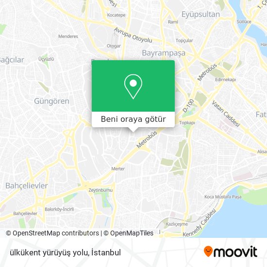 ülkükent yürüyüş yolu harita