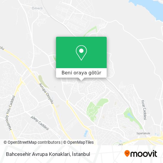 Bahcesehir Avrupa Konaklari harita