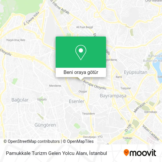 Pamukkale Turizm Gelen Yolcu Alanı harita