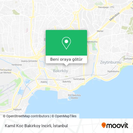 Kamil Koc Bakirkoy Incirli harita