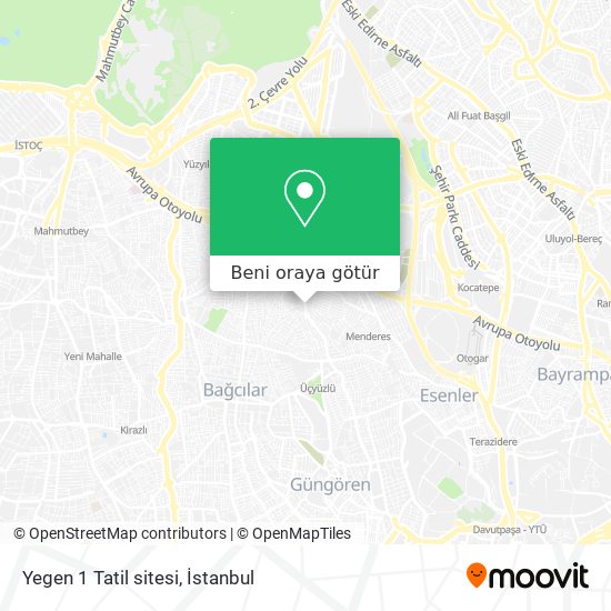 Yegen 1 Tatil sitesi harita
