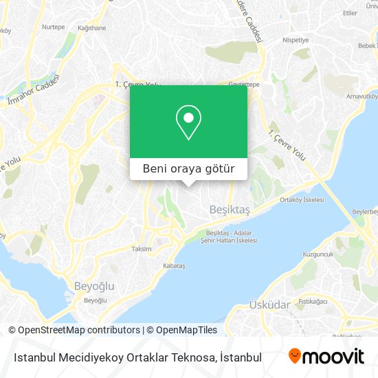 Istanbul Mecidiyekoy Ortaklar Teknosa harita