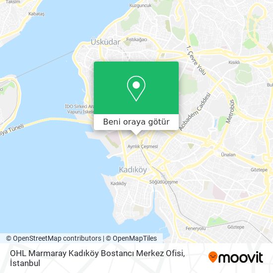 OHL Marmaray Kadıköy Bostancı Merkez Ofisi harita